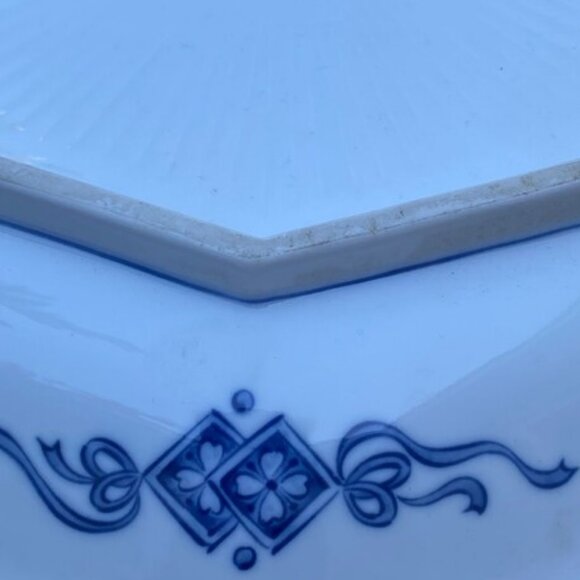 ANTIQUE Kuzan Kiln (库山窑) 12" Nonagon Scalloped Fitz and Floyd Plate 1940s Japan - Picture 4 of 4